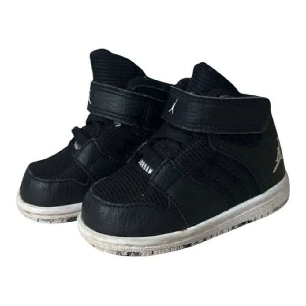 Nike Air Jordan Flight Toddlers Basketball Athletic Shoes 4C Black 828244-010